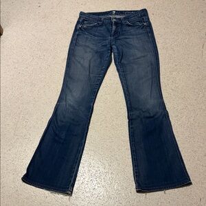 7 For All Mankind Dark Blue Flare Jeans